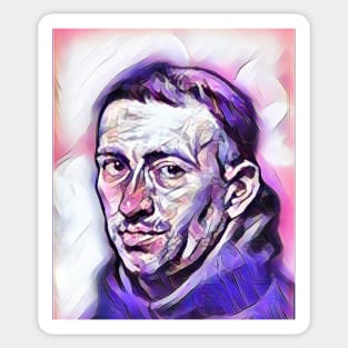 William of Ockham Pink Portrait | William of Ockham Artwork 4 Sticker